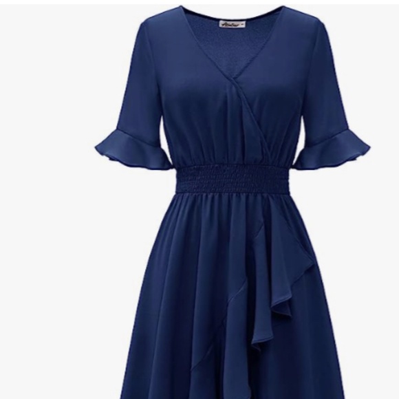 Ladies Ruffle Hi-Low Maxi Dress. SZ L - Picture 5 of 11